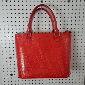 Folli Follie Red Patent Logomania Handbag